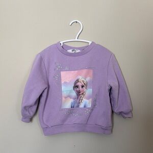 🌞 5/$25 H&M Purple Sweatshirt with Frozen Elsa Design